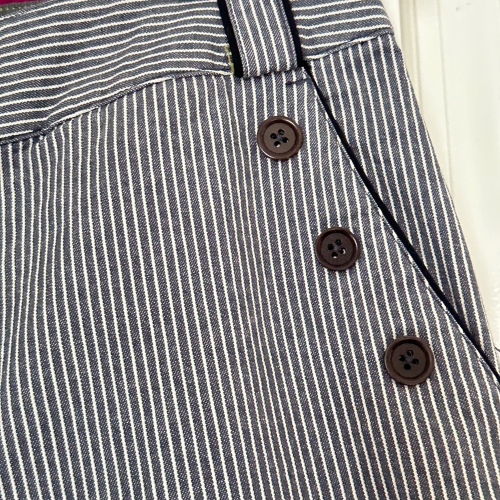 Boden Navy and White Pinstripe Trousers - Picture 3 of 9